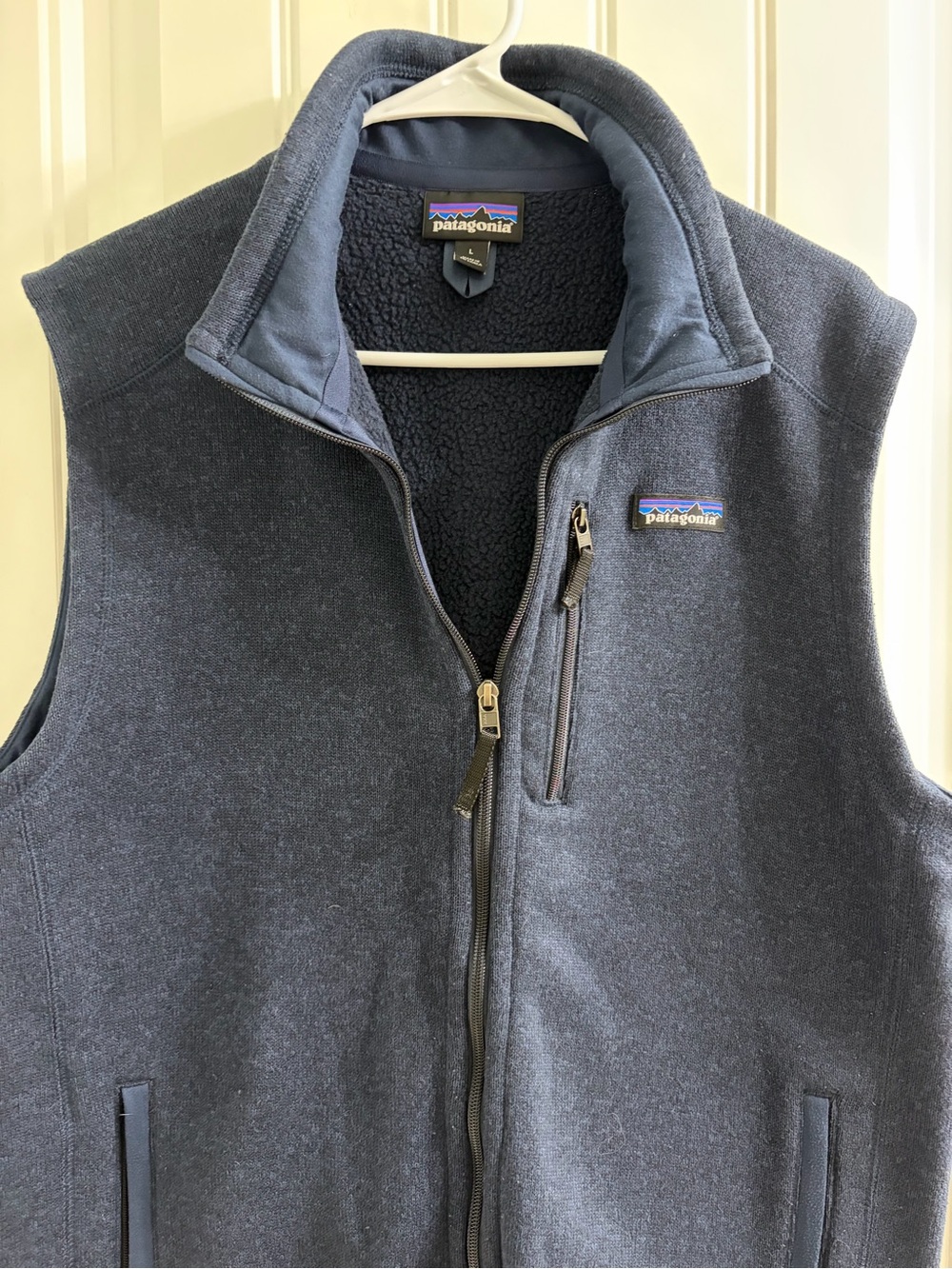 Patagonia Men’s Better Sweater Vest Navy Full-Zip Sherpa Lined L - Picture 3 of 9